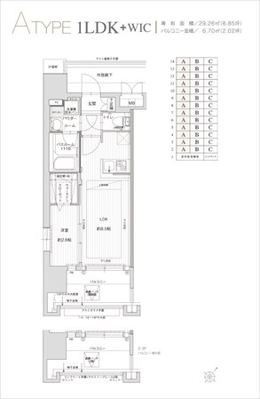 グランフォーレプライム神屋町の物件間取画像